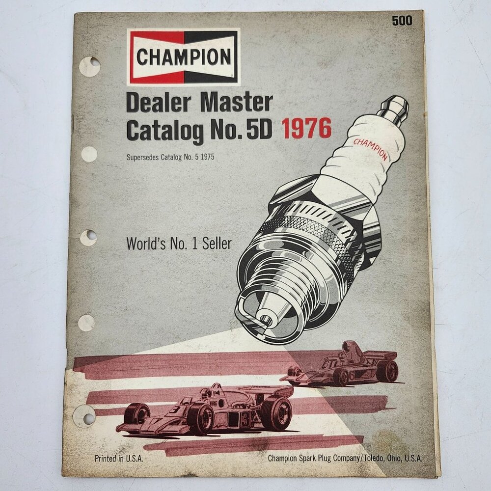 Champion 1976 Dealer Master Catalog No 5D Spark Plug Reference Guide